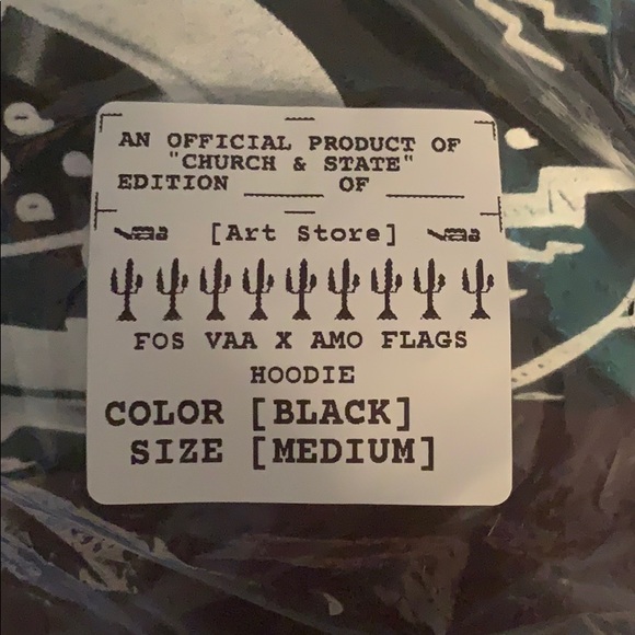 Virgil Abloh Canary Yellow x FOS VAA + AMO Hoodie - Picture 2 of 6